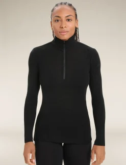 Discount Icebreaker Merino 175 Everyday Half Zip Langarmshirt Damen Black