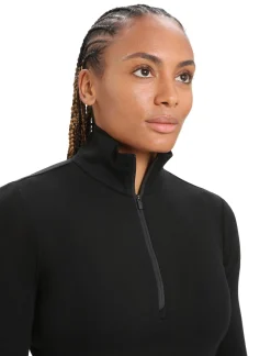 Discount Icebreaker Merino 175 Everyday Half Zip Langarmshirt Damen Black
