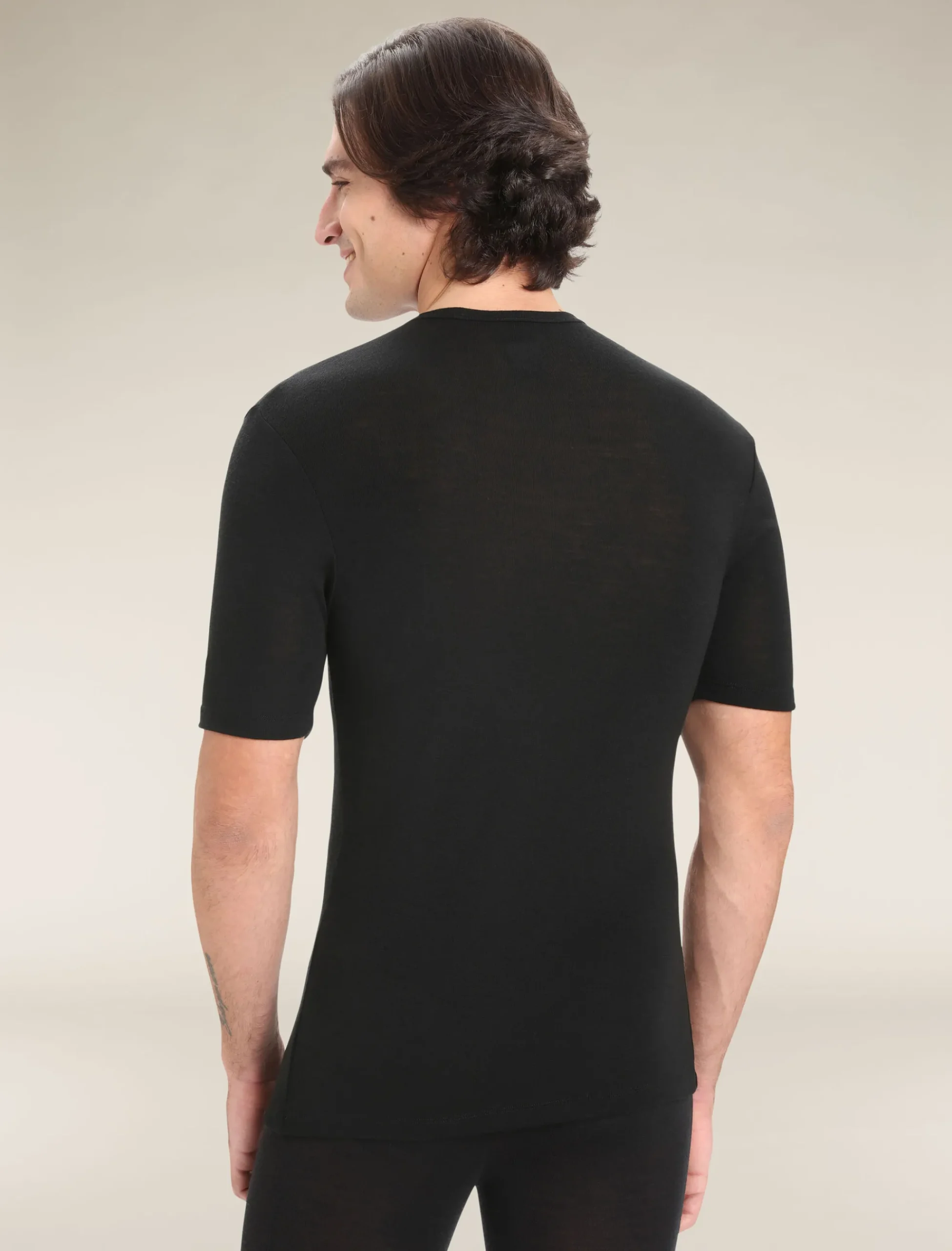Flash Sale Icebreaker Merino 175 Everyday Thermo-Kurzarmshirt Mit Rundhalsausschnitt Herren Black