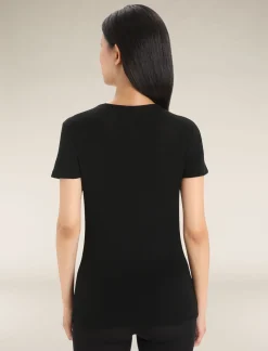 Sale Icebreaker Merino 175 Everyday Thermo-Kurzarmshirt Mit Rundhalsausschnitt Damen Black