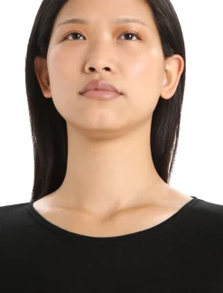 Fashion Icebreaker Merino 175 Everyday Thermo-Langarmshirt Mit Rundhalsausschnitt Damen Black