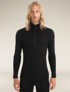 Outlet Icebreaker Merino 175 Everyday Thermo-Langarmshirt Mit Halblangem Reisverschluss Herren Black