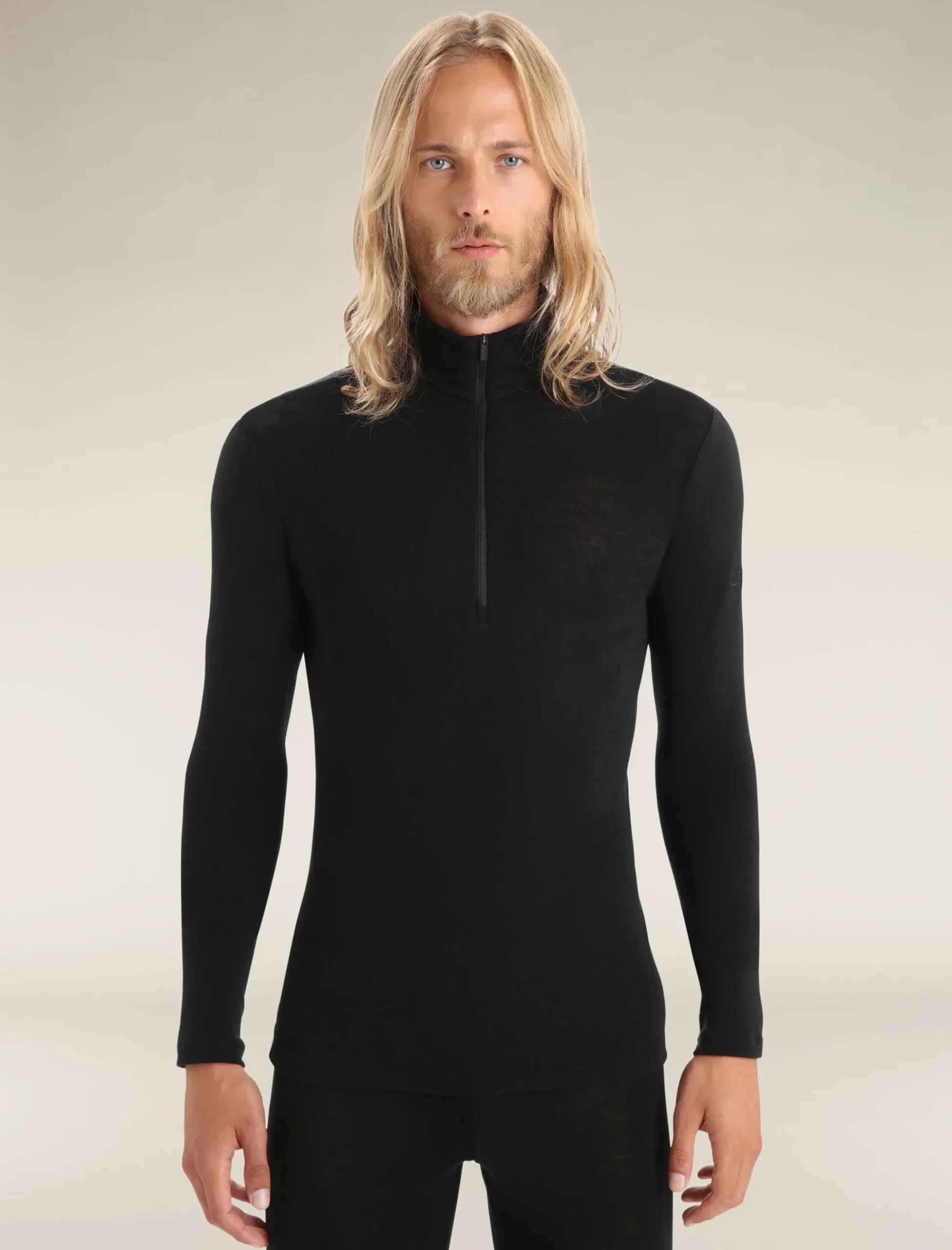 Outlet Icebreaker Merino 175 Everyday Thermo-Langarmshirt Mit Halblangem Reisverschluss Herren Black