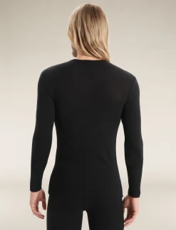 Hot Icebreaker Merino 175 Everyday Thermo-Langarmshirt Mit Rundhalsausschnitt Herren Black