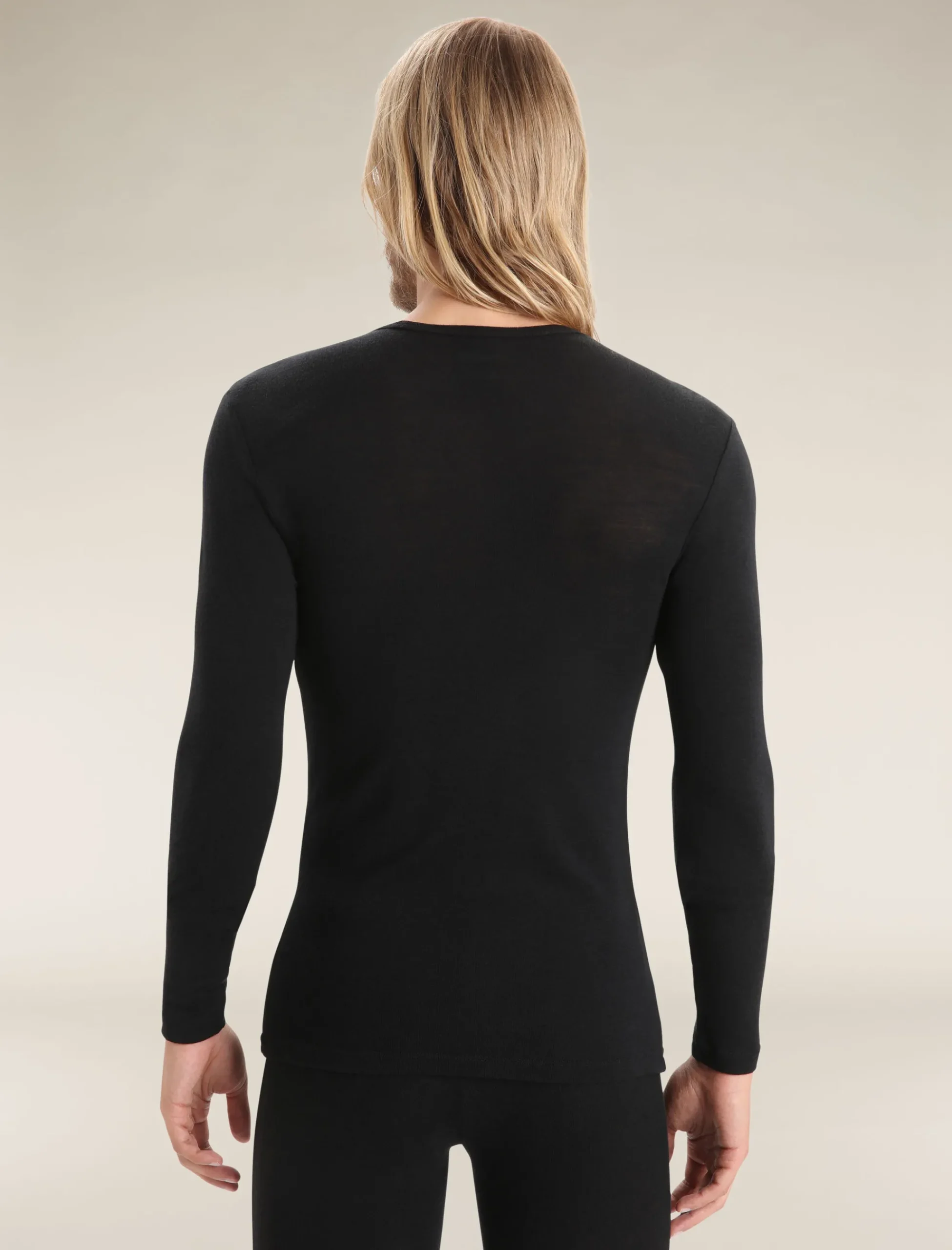 Hot Icebreaker Merino 175 Everyday Thermo-Langarmshirt Mit Rundhalsausschnitt Herren Black