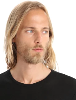 Hot Icebreaker Merino 175 Everyday Thermo-Langarmshirt Mit Rundhalsausschnitt Herren Black