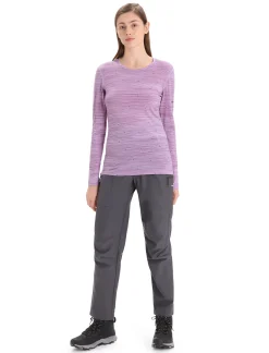 Store Icebreaker Merino 200 Oasis Langarmshirt Ski Tracks Damen Purple Gaze/Go Berry