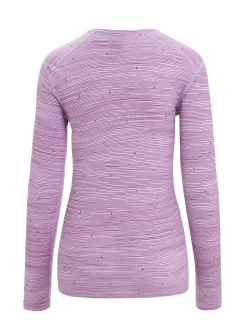 Store Icebreaker Merino 200 Oasis Langarmshirt Ski Tracks Damen Purple Gaze/Go Berry