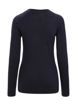 Cheap Icebreaker Merino 200 Oasis Langarmshirt Moon Phase Damen Midnight Navy