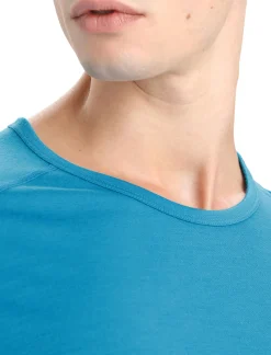 Sale Icebreaker Merino 200 Oasis Thermo-Kurzarmshirt Mit Rundhalsausschnitt Herren Geo Blue