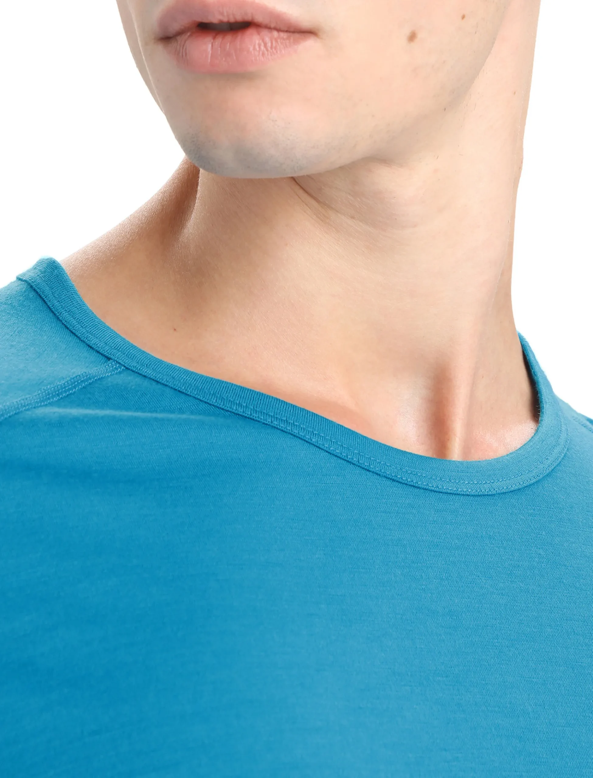 Sale Icebreaker Merino 200 Oasis Thermo-Kurzarmshirt Mit Rundhalsausschnitt Herren Geo Blue