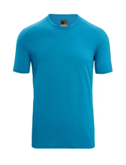 Sale Icebreaker Merino 200 Oasis Thermo-Kurzarmshirt Mit Rundhalsausschnitt Herren Geo Blue
