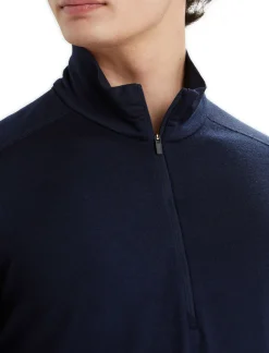 Shop Icebreaker Merino 200 Oasis Thermo-Langarmshirt Mit Halblangem Reisverschluss Herren Midnight Navy