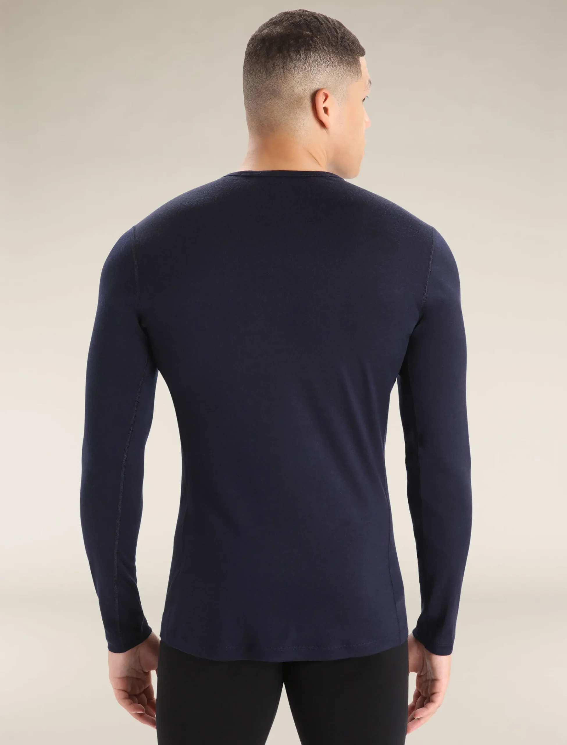 Shop Icebreaker Merino 200 Oasis Thermo-Langarmshirt Mit Rundhalsausschnitt Herren Midnight Navy
