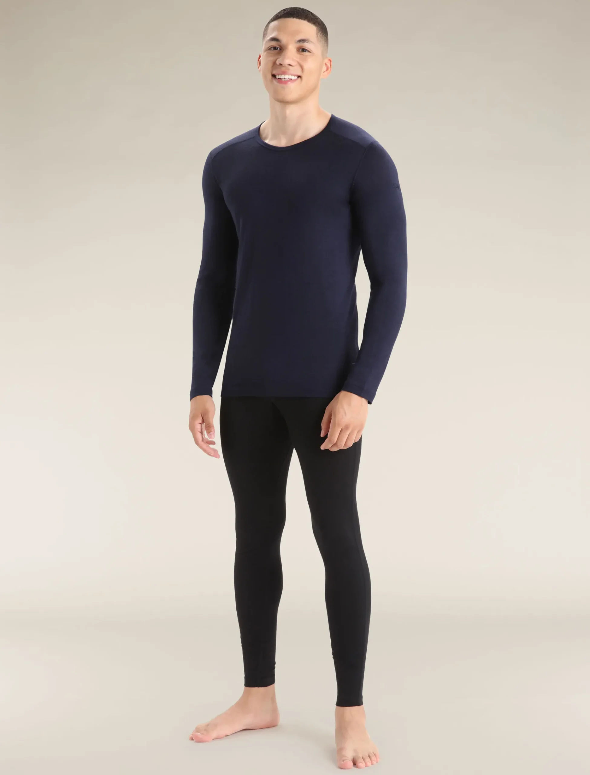 Shop Icebreaker Merino 200 Oasis Thermo-Langarmshirt Mit Rundhalsausschnitt Herren Midnight Navy
