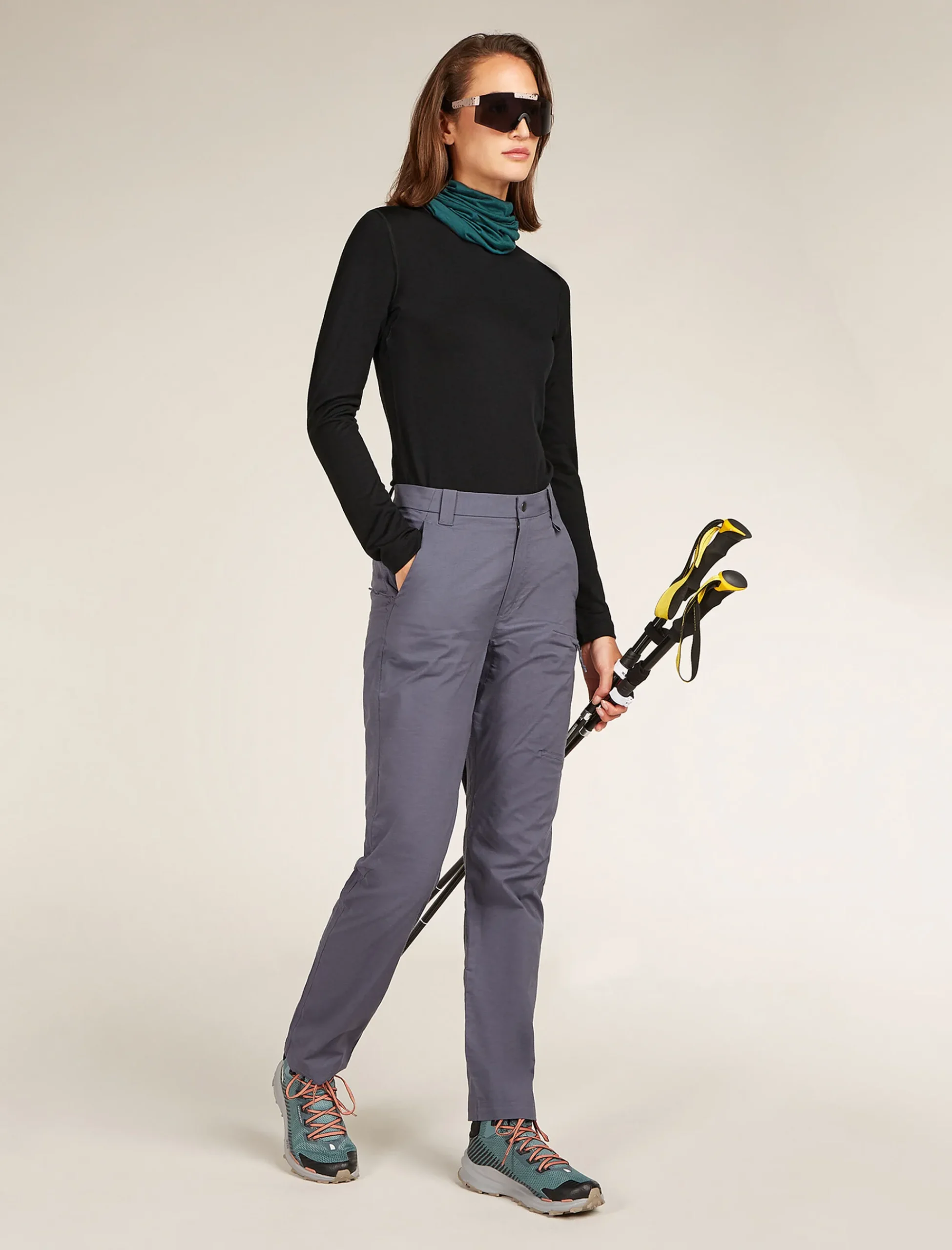 Best Icebreaker Merino 200 Oasis Thermo-Langarmshirt Mit Rundhalsausschnitt Damen Black