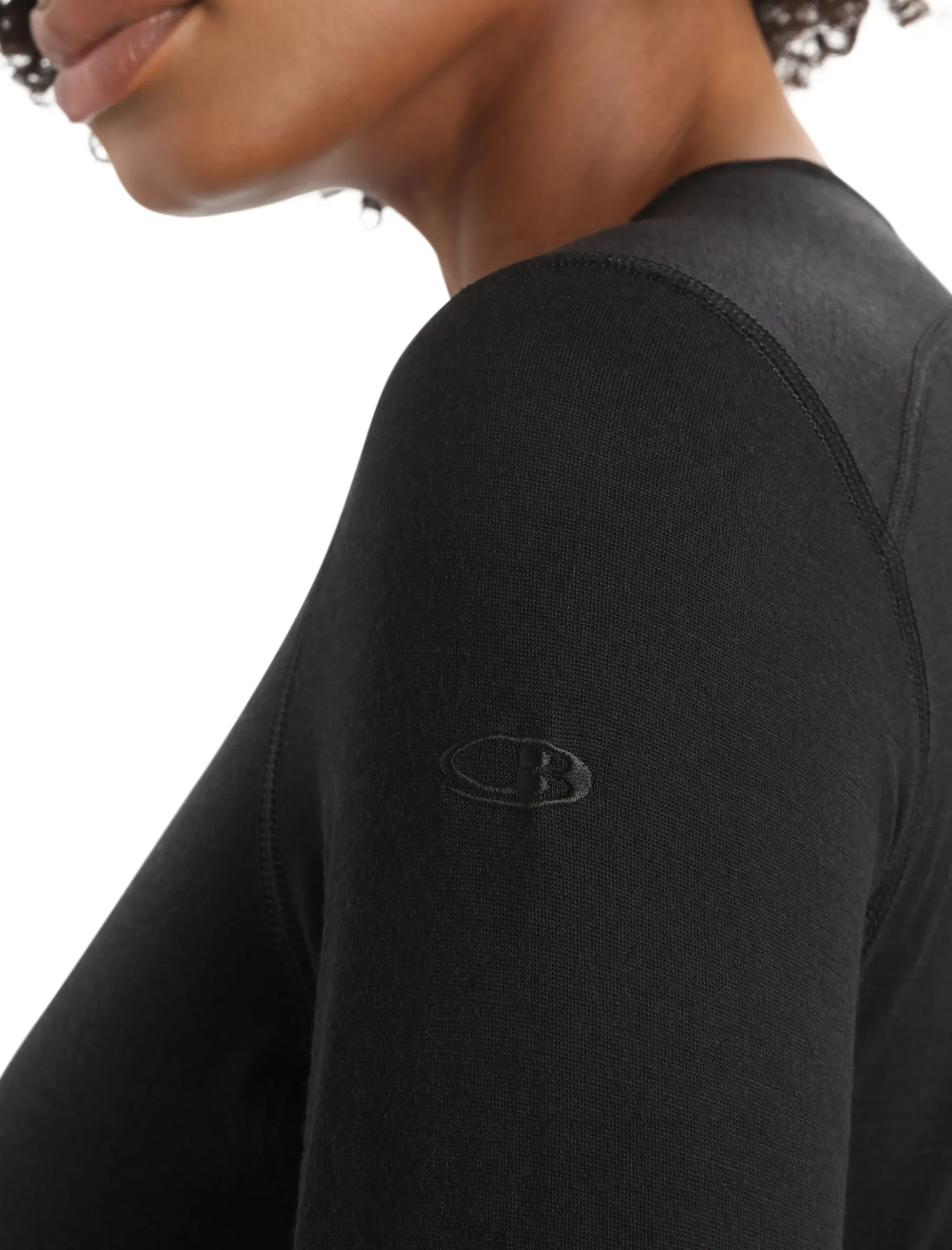 Best Icebreaker Merino 200 Oasis Thermo-Langarmshirt Mit Rundhalsausschnitt Damen Black
