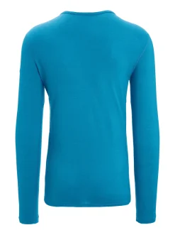 Fashion Icebreaker Merino 200 Oasis Thermo-Langarmshirt Mit Rundhalsausschnitt Herren Geo Blue