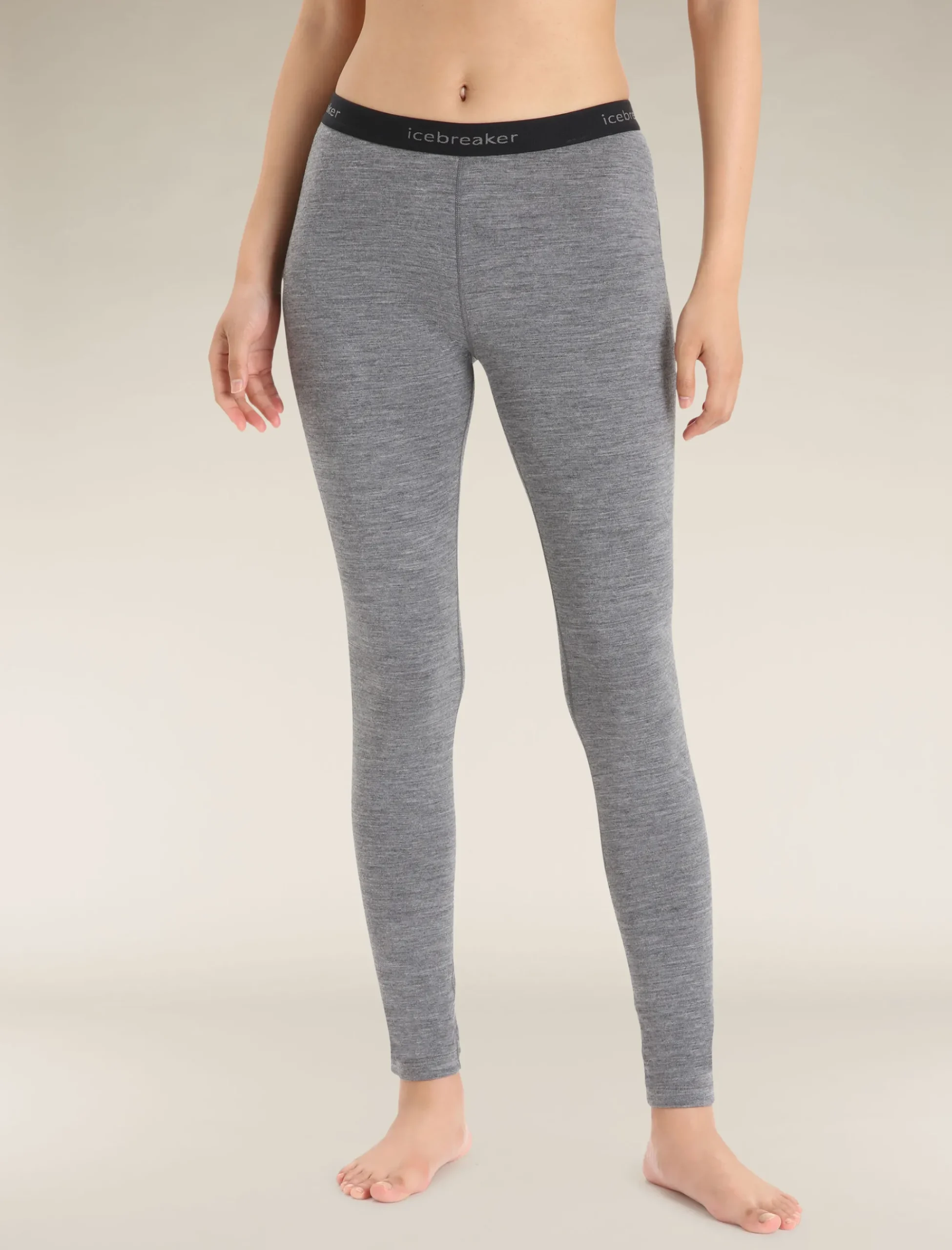 Shop Icebreaker Merino 200 Oasis Thermo-Leggings Damen Gritstone Heather
