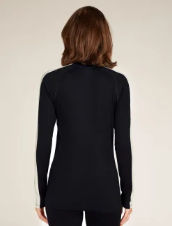 Discount Icebreaker Merino 200 Sonebula Langarmshirt Mit Hohem Kragen Damen Midnight Navy/Royal Navy