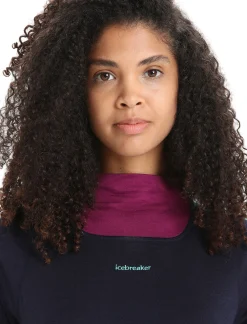 Flash Sale Icebreaker Merino 200 Sonebula Langarmshirt Mit Hohem Kragen Damen Go Berry/Midnight Navy