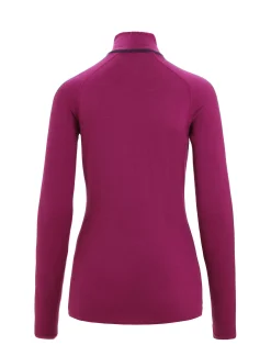 Flash Sale Icebreaker Merino 200 Sonebula Langarmshirt Mit Hohem Kragen Damen Go Berry/Midnight Navy