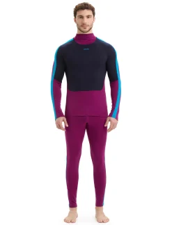 Best Icebreaker Merino 200 Sonebula Langarmshirt Mit Hohem Kragen Herren Go Berry/Midnight Navy