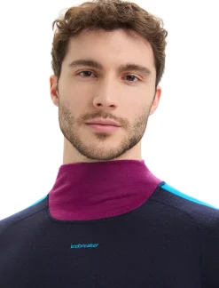 Best Icebreaker Merino 200 Sonebula Langarmshirt Mit Hohem Kragen Herren Go Berry/Midnight Navy