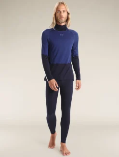 Sale Icebreaker Merino 200 Sonebula Langarmshirt Mit Hohem Kragen Herren Midnight Navy/Royal Navy