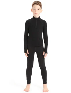 Store Icebreaker Merino 260 Tech Half Zip Langarmshirt Kinder Black