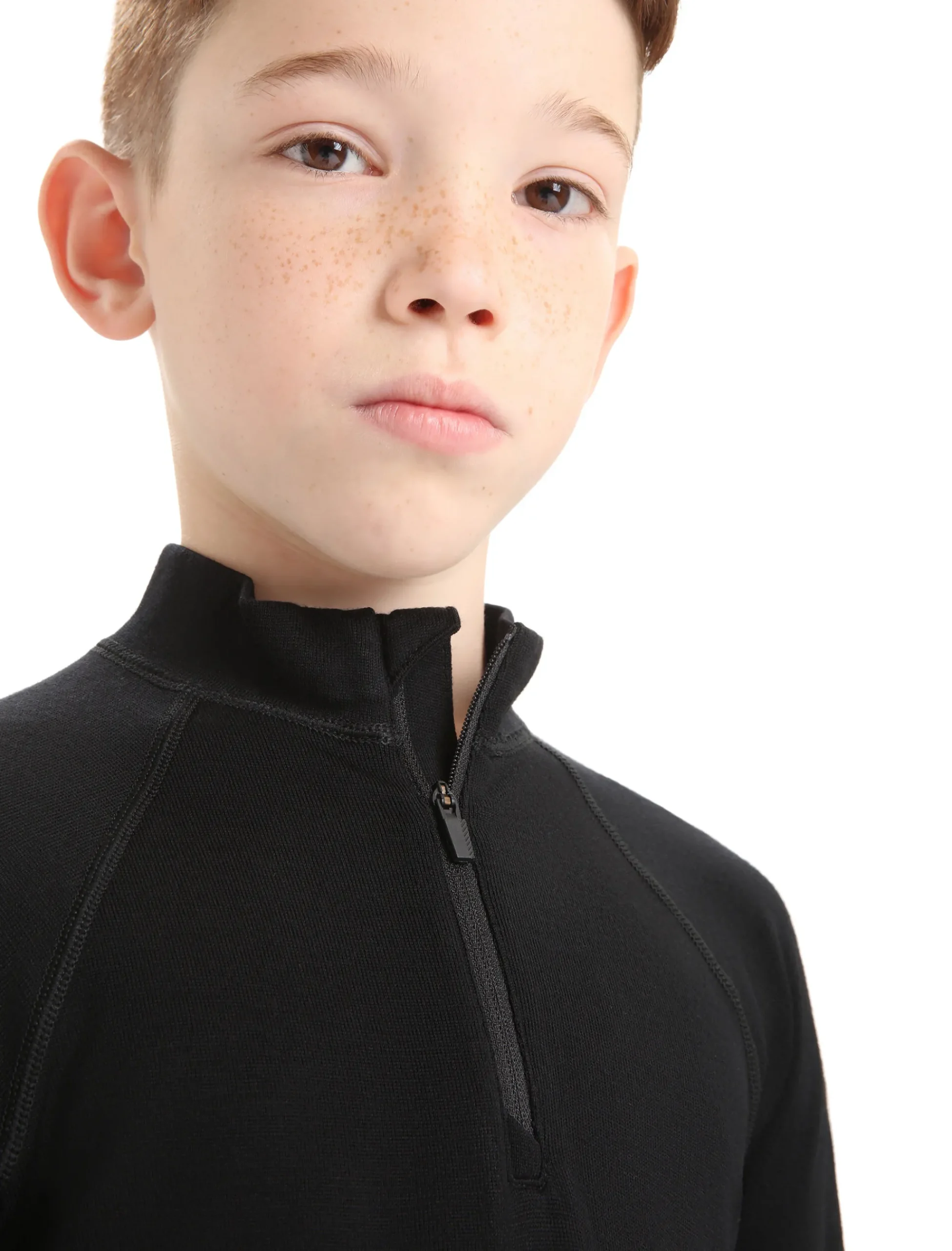 Store Icebreaker Merino 260 Tech Half Zip Langarmshirt Kinder Black