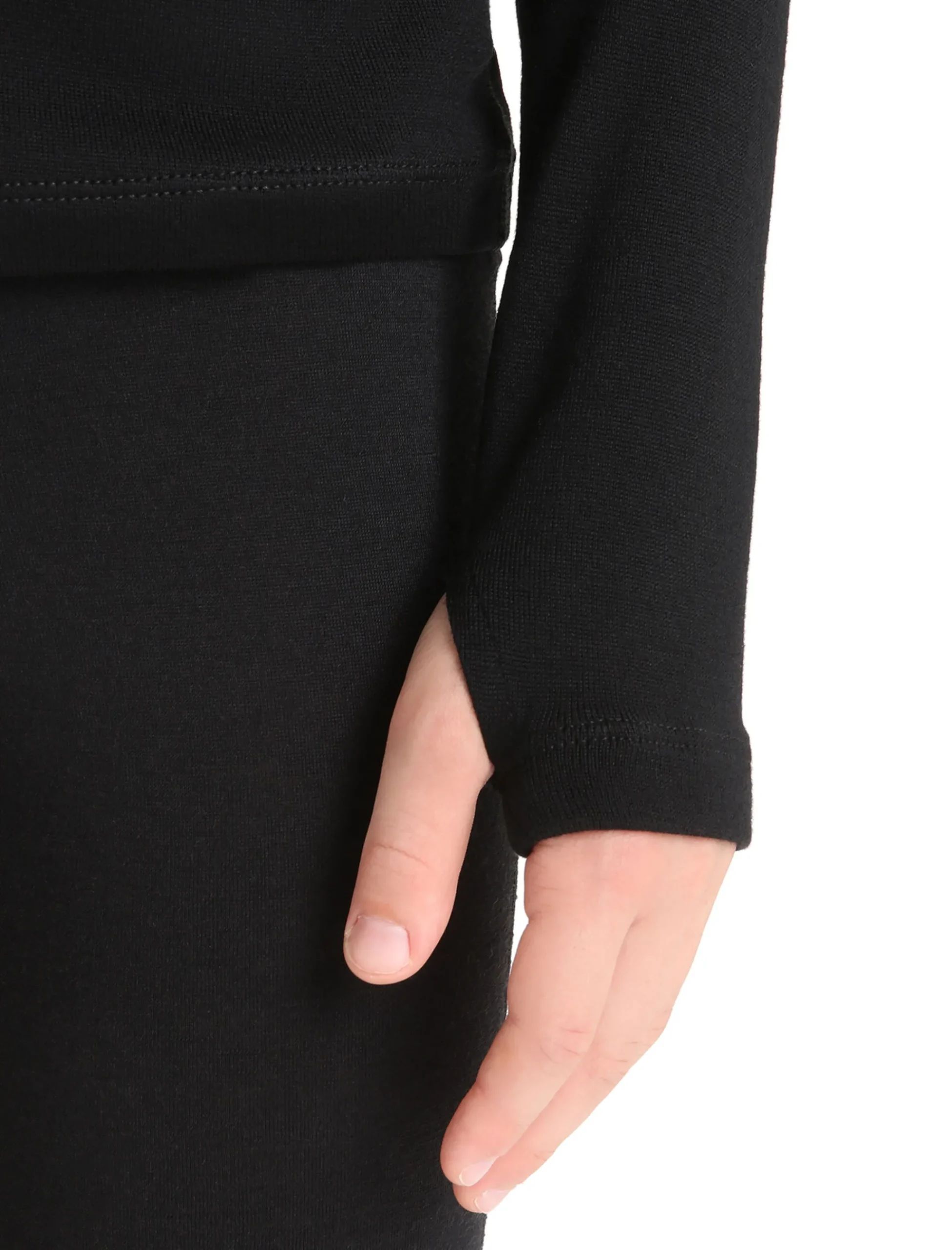 Store Icebreaker Merino 260 Tech Half Zip Langarmshirt Kinder Black