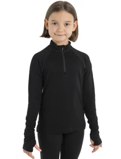 Store Icebreaker Merino 260 Tech Half Zip Langarmshirt Kinder Black