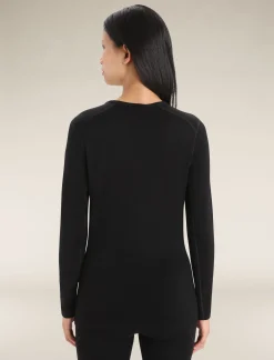 Discount Icebreaker Merino 260 Tech Thermo-Langarmshirt Mit Rundhalsausschnitt Damen Black