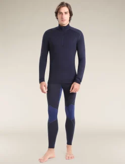 Flash Sale Icebreaker Merino 260 Tech Thermo-Langarmshirt Mit Halblangem Reisverschluss Herren Midnight Navy