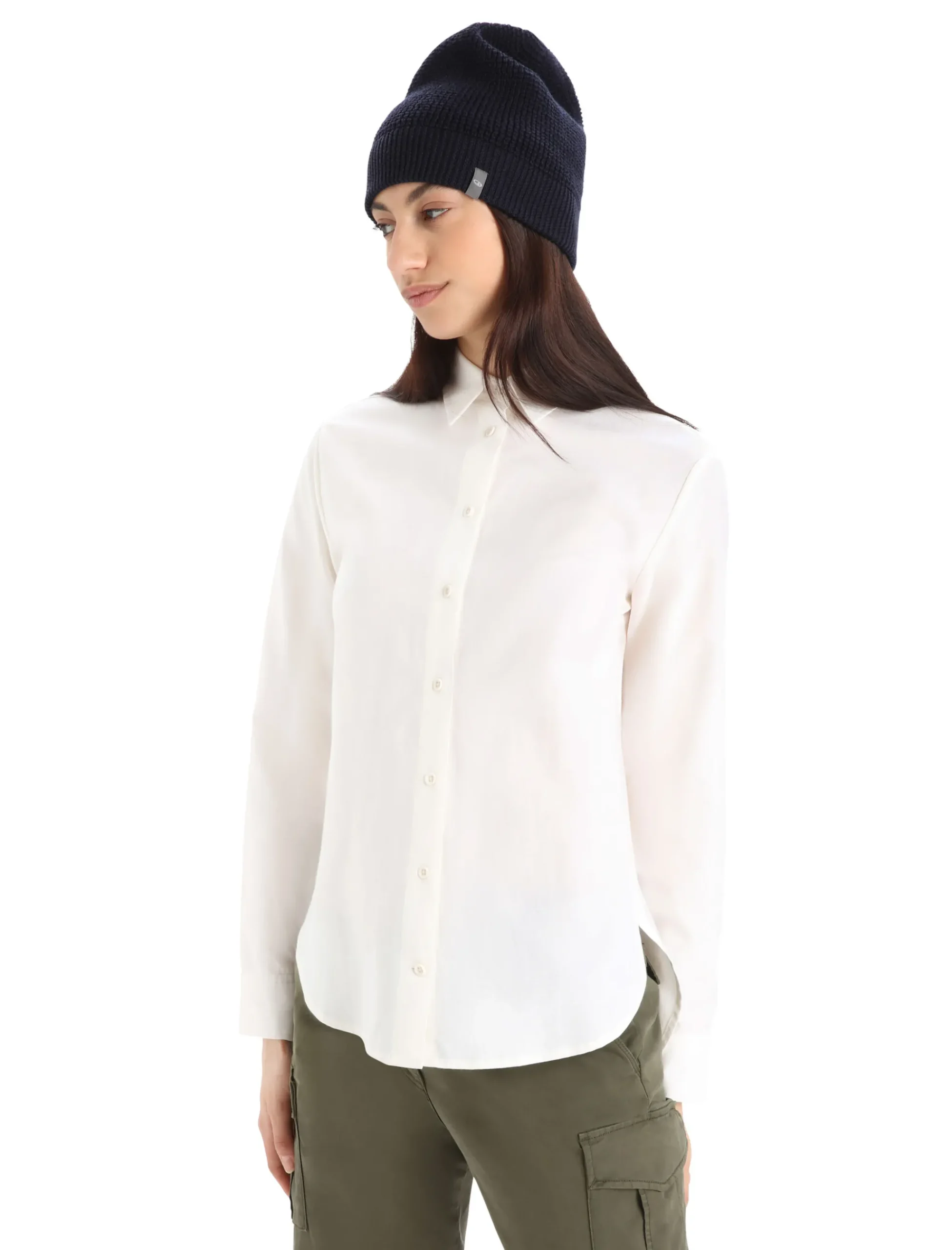 Sale Icebreaker Merino Berlin Langarmhemd Damen Snow