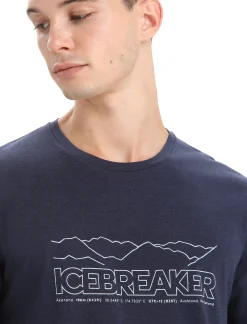 Cheap Icebreaker Merino Central Classic T-Shirt Story Herren Midnight Navy