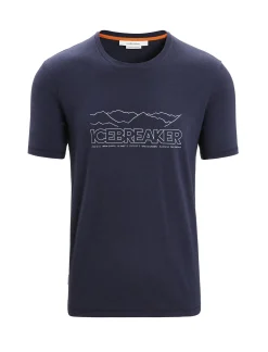 Cheap Icebreaker Merino Central Classic T-Shirt Story Herren Midnight Navy