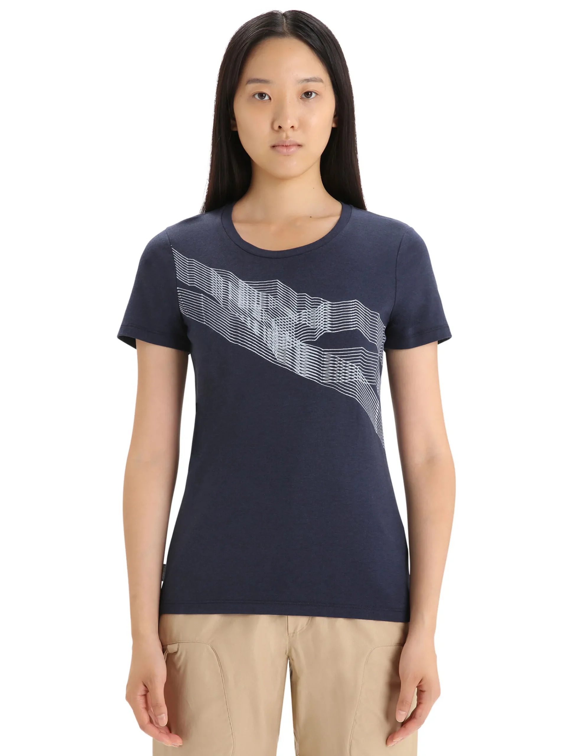 Discount Icebreaker Merino Central Classic T-Shirt St Anton Damen Midnight Navy