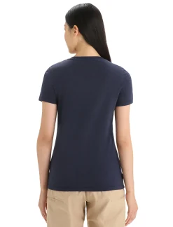 Discount Icebreaker Merino Central Classic T-Shirt St Anton Damen Midnight Navy