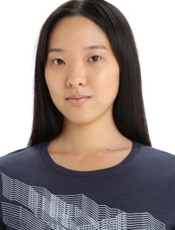 Discount Icebreaker Merino Central Classic T-Shirt St Anton Damen Midnight Navy