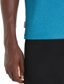 Clearance Icebreaker Merino Central Classic T-Shirt Otter Paddle Herren Geo Blue