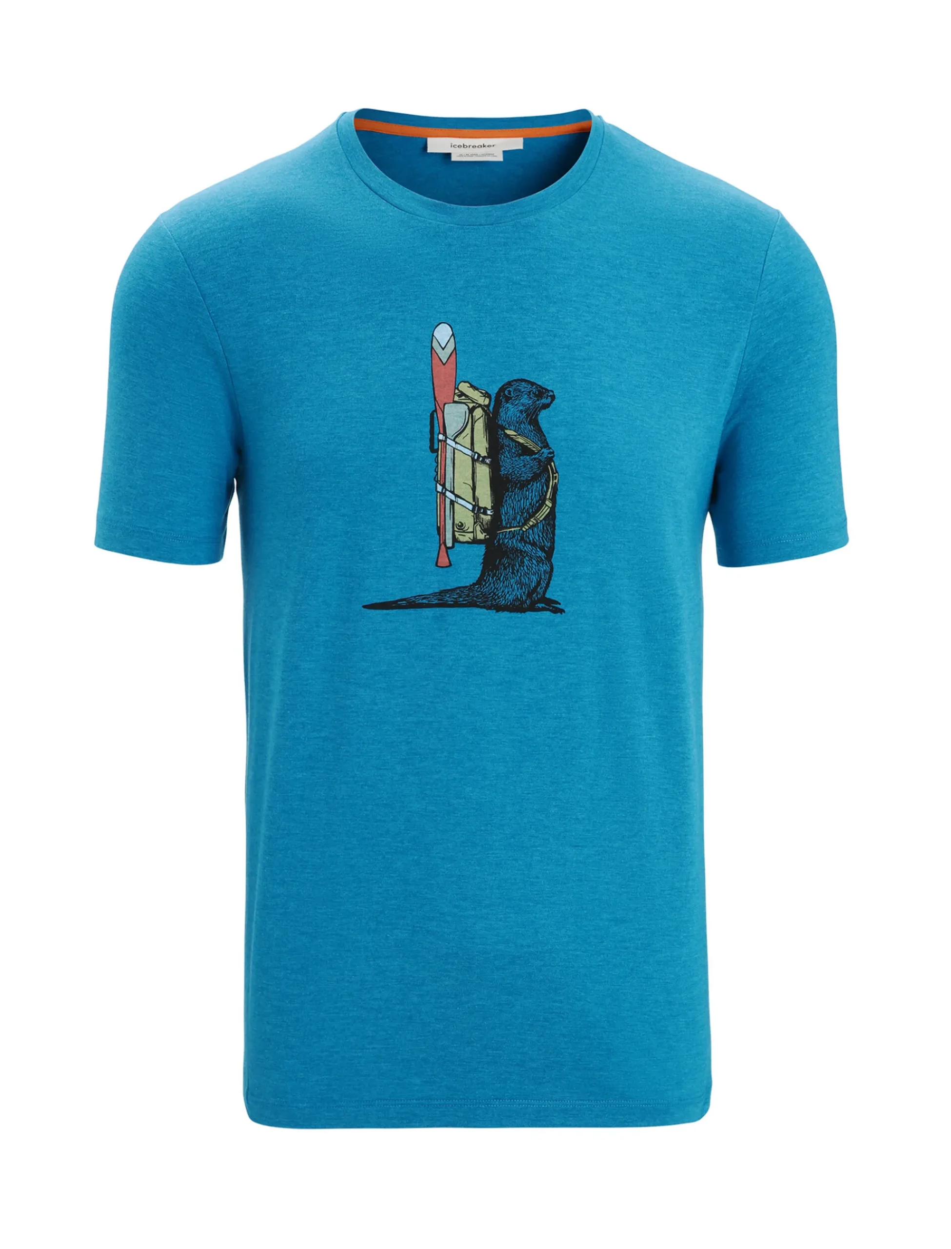 Clearance Icebreaker Merino Central Classic T-Shirt Otter Paddle Herren Geo Blue