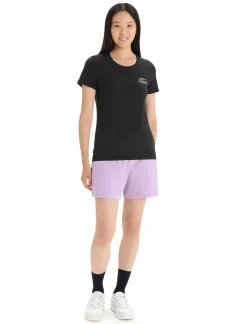 Hot Icebreaker Merino Central Classic T-Shirt Caravan Life Damen Black