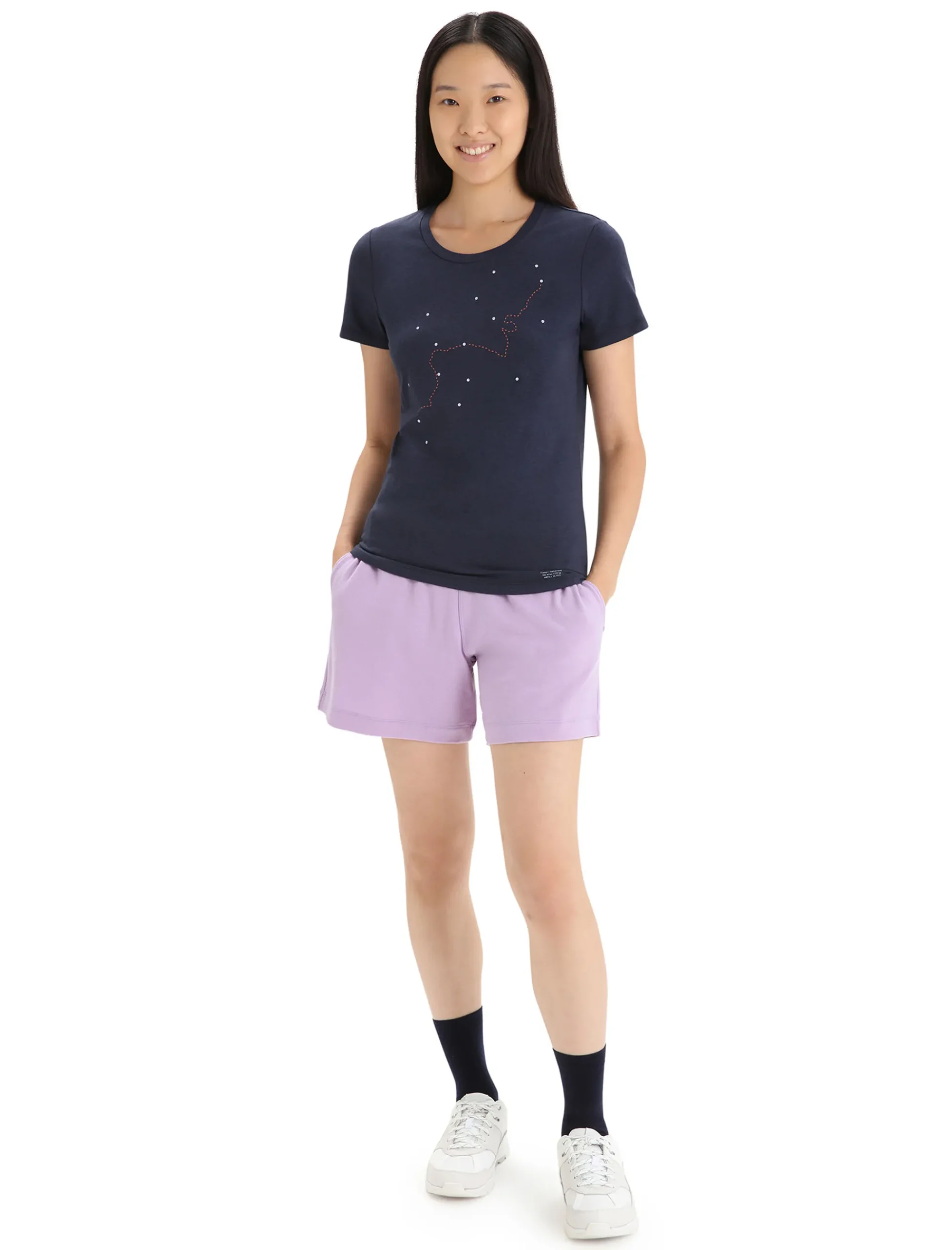 Clearance Icebreaker Merino Central Classic T-Shirt Tour Du Mont Blanc Damen Midnight Navy