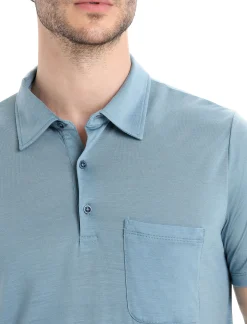 Discount Icebreaker Merino Drayden Polohemd Herren Astral Blue