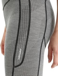 Best Sale Icebreaker Merino Fastray High Rise Tights Gridlines Damen Metro Heather/Black