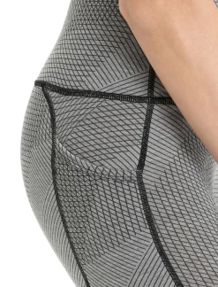 Best Sale Icebreaker Merino Fastray High Rise Tights Gridlines Damen Metro Heather/Black