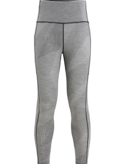 Best Sale Icebreaker Merino Fastray High Rise Tights Gridlines Damen Metro Heather/Black