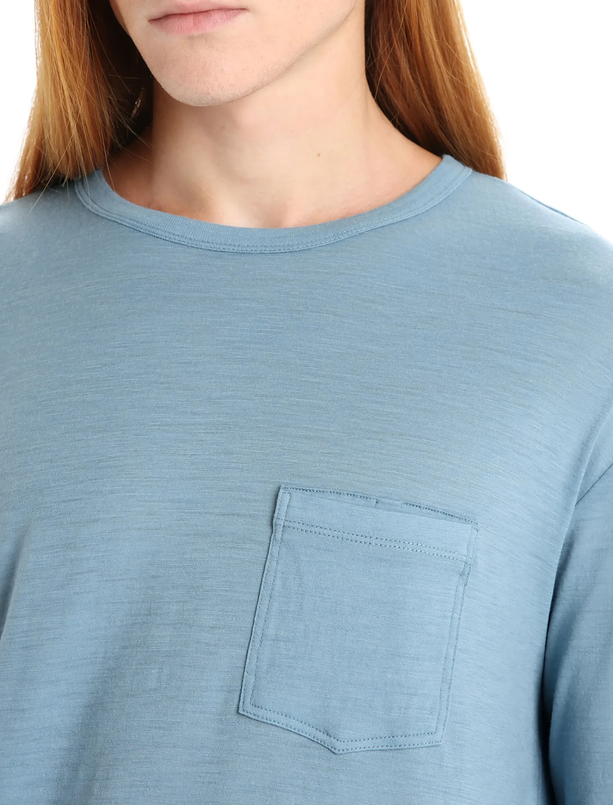 Best Icebreaker Merino Granary Langarmshirt Mit Brusttasche Herren Astral Blue